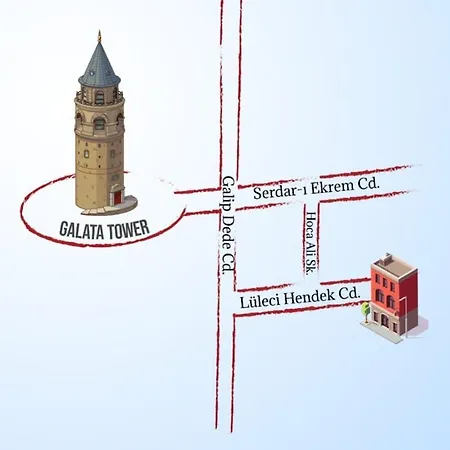 Cute Flat Vintage Design Ac Galata * Стамбул